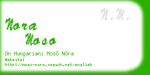 nora moso business card