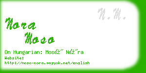 nora moso business card